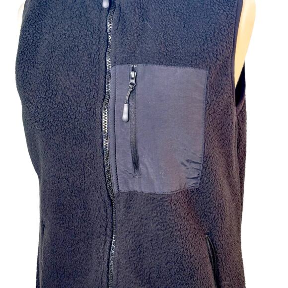 NWOT Dakini Black Fleece Vest Size Large Full Zip Pockets Outdoor Hiking Layer - Picture 4 of 10